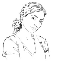 Hand-drawn vector illustration of beautiful romantic and tender