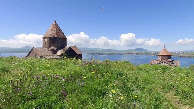 St. Jakob Church on Sevan lake. Armenia