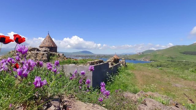 St. Jakob Church on Sevan lake. Armenia