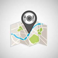 travel concept location map restaurant design, vector illustration  graphic 