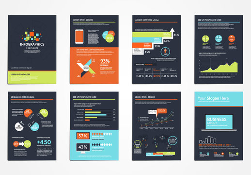 Square Pattern Element Infographic Layout