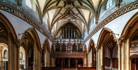 Obraz premium Beautiful medieval church interior, Salzburg
