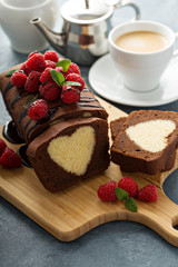 Surprise cake with a heart inside