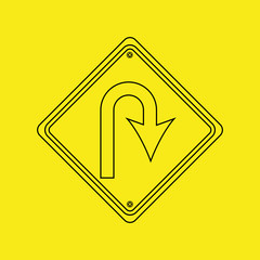 signal traffic yellow icon graphic vector illustration eps 10