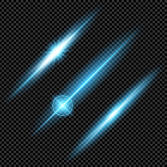 Creative concept Vector set of glow light effect stars bursts with sparkles isolated on black background. For illustration template art design, banner for Christmas celebrate, magic flash energy ray