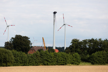 Abgebranntes Windrad