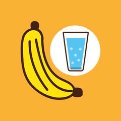 cartoon cup glass water with vector illustration eps 10