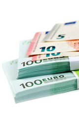 Banknotes 100, 10 and 5 euros