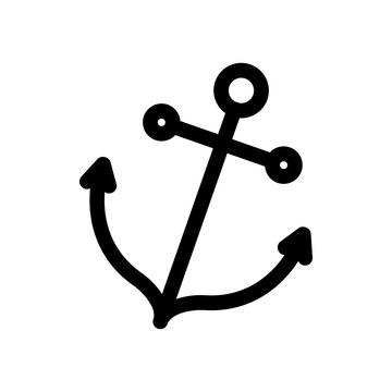 anchor icon over white background. nautical symbol design. vector illustration