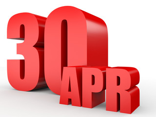 April 30. Text on white background.
