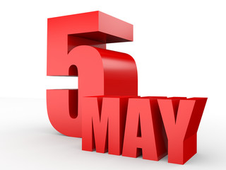 May 5. Text on white background.