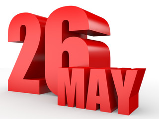 May 26. Text on white background.