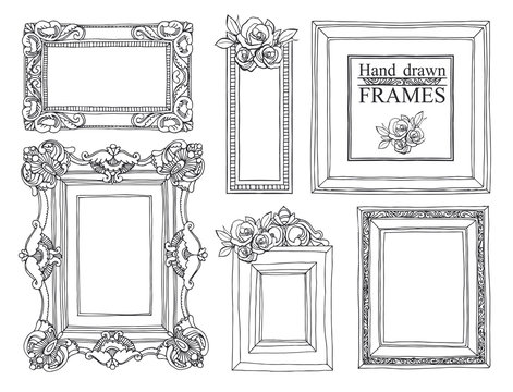 Set of vintage frames.