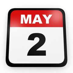 May 2. Calendar on white background.