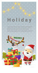 Christmas background Merry Christmas with Santa Claus , vector , illustration