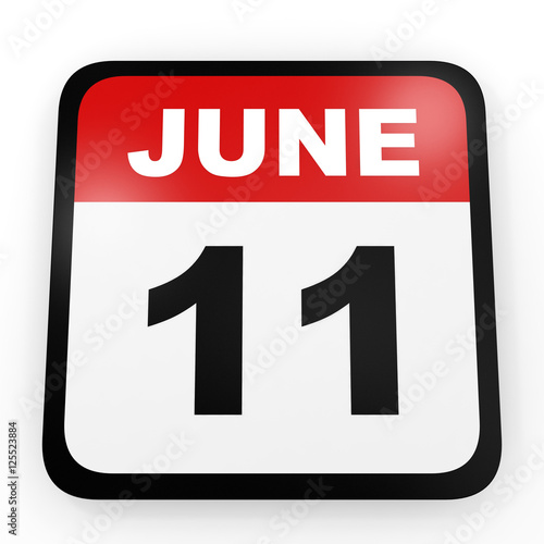 "June 11. Calendar on white background." Stock photo and royaltyfree