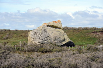 Traces of the glacier in Tierra del Fuego.
					