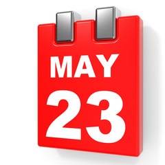 May 23. Calendar on white background.