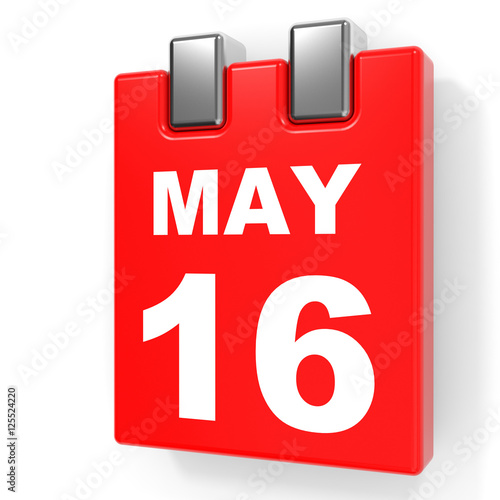 "May 16. Calendar on white background." Stock photo and royaltyfree