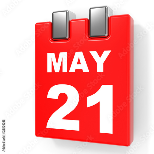 "May 21. Calendar on white background." Stock photo and royaltyfree