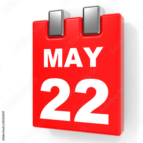 "May 22. Calendar on white background." Stock photo and royaltyfree