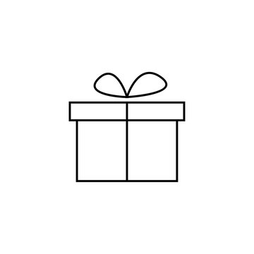 gift outline icon illustration