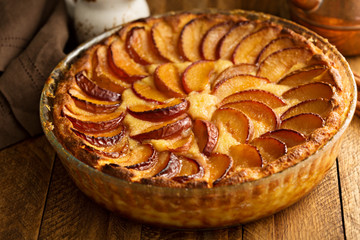 Italian ricotta plum cake