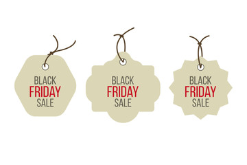 Vector black friday sales tag and banners vector set.