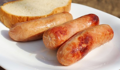 The breakfast in the backyard