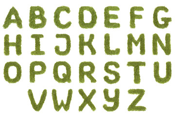 Green alphabet A-Z