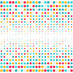 Multicolored dot background for disco party poster