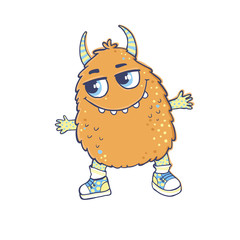 Cute monster illustration.