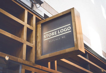 Store Brand Sign Mockup 4