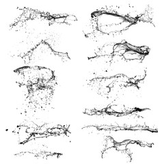 water splashes isolated