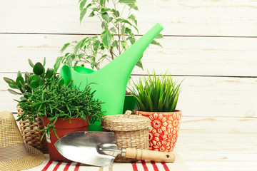 composition of garden tools