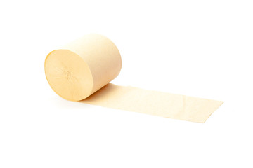 toilet paper isolated on white background