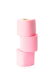 toilet paper isolated on white background