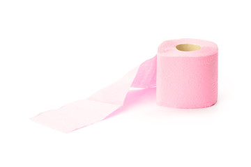 toilet paper isolated on white background