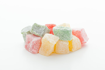 Tasty Turkish delight isolated on white