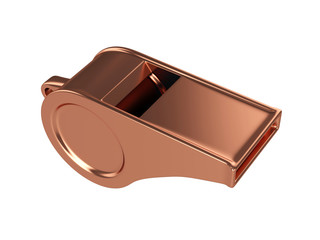 Whistle Isolated on White Background, 3D rendering