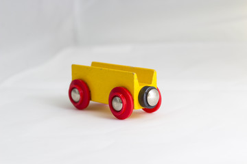 Yellow toy railway wagon