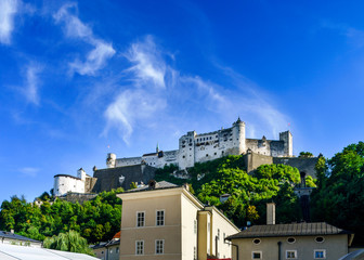 Fortress Hohensalzburg, beautiful medieval castle in Salzburg