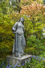 Statue in the Botanical Garden in Cluj Napoca, Transylvania, Romania
