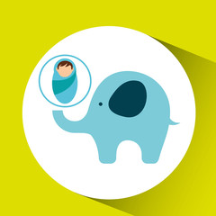 Obraz premium chłopiec noworodka projekt okładu wektor ilustracja eps 10