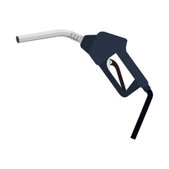 gasoline pump nozzle icon over white background. vector illustration