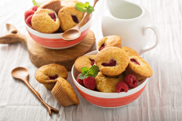 Mini raspberry muffins