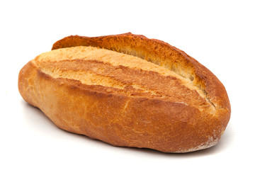 Fresh bread on white background