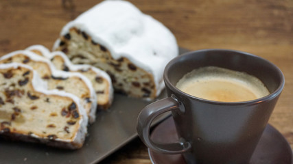 stollen and coffee