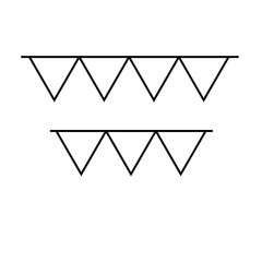 celebration flags outline icon illustration