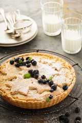 Traditional scandinavian almond tart